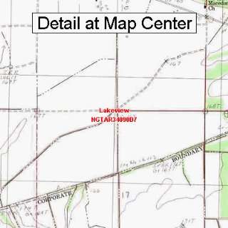  USGS Topographic Quadrangle Map   Lakeview, Arkansas 