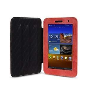   Slim Leather Case Kios Type with 3 Angle Stand Red Electronics