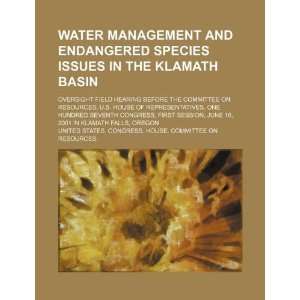  Water management and endangered species issues in the Klamath Basin 