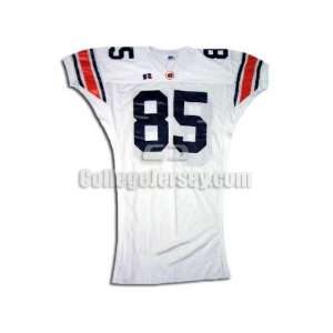  White No. 85 Game Used Auburn Russell Football Jersey 