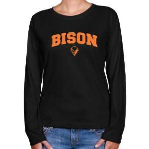  Bucknell Bison Ladies Black Logo Arch Long Sleeve Classic 