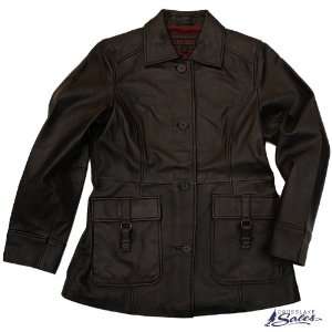  Bridger Lamb Leather Black Womens Medium Jacket NWT New 