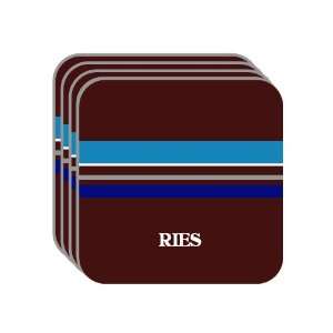 Personal Name Gift   RIES Set of 4 Mini Mousepad Coasters (blue 