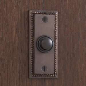  Beaded Rectangular Doorbell   Oil Rubbed Bronze
