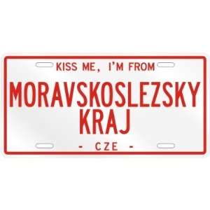   AM FROM MORAVSKOSLEZSKY KRAJ  CZECH REPUBLIC LICENSE PLATE SIGN CITY