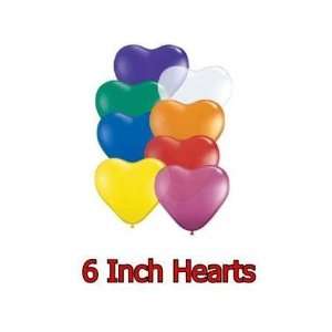  Animal Balloons   6 Inch Hearts, Mixed Colors Everything 