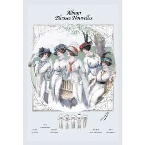  Album Blouses Nouvelles Five Ladies in White 24X36 Giclee 