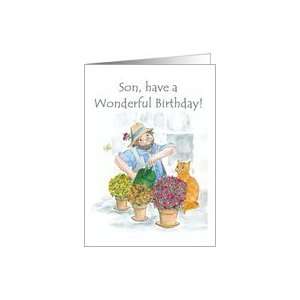    Birthday Card for a Son   Jolly Gardener Card Toys & Games