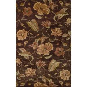  KAS Capri Flora Mocha 1451 4 Round Area Rug