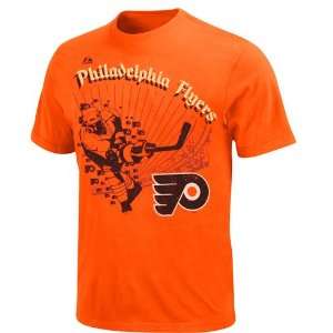 NHL Majestic Philadelphia Flyers Youth Slash Play T Shirt   Orange
