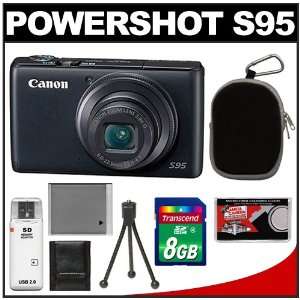  Canon PowerShot S95 Digital Camera with 8GB Card + Battery 
