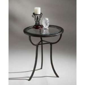    Loft Collection Beveled Glass Top Accent Table