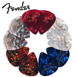  Fender Premium Celluloid   Assorted 10 Pack, 351 Shape 