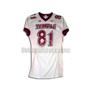   No. 81 Game Used Temple Russell Football Jersey