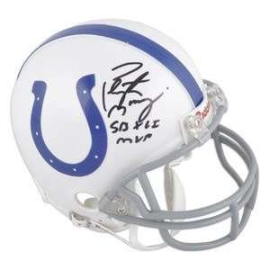 Peyton Manning Autographed Indianapolis Colts SB XLI MVP Riddell Mini 