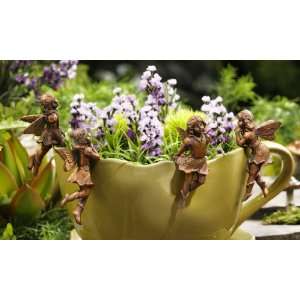  Fairy Pot Huggers   Set of 4 By Giftcraft Patio, Lawn 