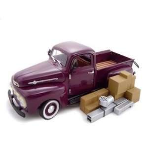 1952 Ford Pickup Purple W/Accessories 1/24 Diecast Toys 