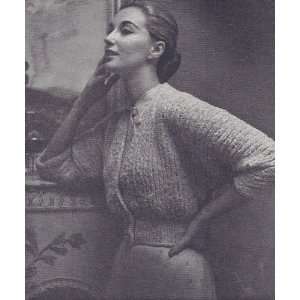 Vintage Knitting PATTERN to make   Chenille Bed Jacket Sweater. NOT a 