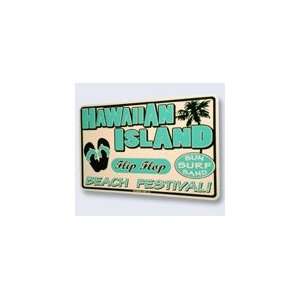 Seaweed Surf Co Hawaiian Island Beach Fest Aluminum Sign 18x12 in 