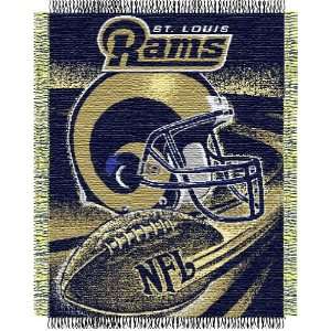 St. Louis Rams Spiral Series Jacquard Throw Blanket   NFL Football Fan 