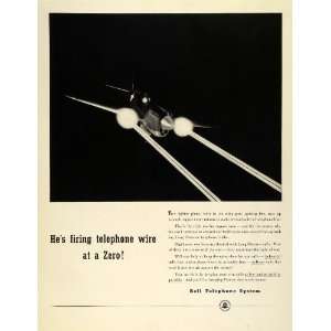   Calling WWII Airplane Aviation War   Original Print Ad