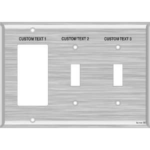  Engraved Switchplate with Light Switch Labels 1 Decora 2 