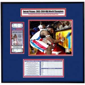  Pistons   Ben Wallace Spray Paints   2004 NBA Champions Jr. Ticket 