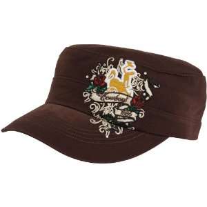   Ladies Brown Eve Adjustable Military Style Hat