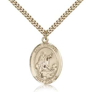 Gold Filled St. Saint Colette Medal Pendant 1 x 3/4 Inches 7268GF 