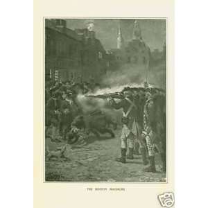    1901 Print American Revolution Boston Massacre 