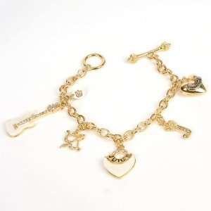  Juicy Couture Princess Gold Charm Bracelet Chain Toys 