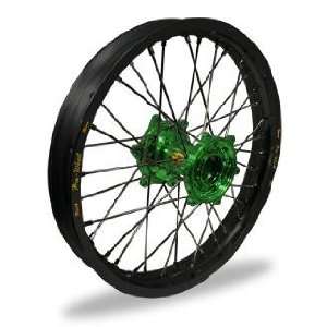 Pro Wheel MX Rear Wheel Set   16x1.60   Black Rim/Green Hub 24 13652 
