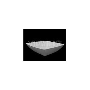  128 oz Square Plastic White Presentation Bowls 12 CT 