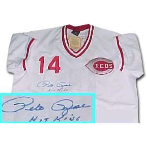 Pete Rose Cincinnati Reds Autographed Majestic Throwback White jersey 