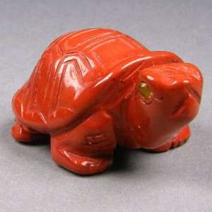  Carved Red Jasper Crystal Turtle, Feng Shui, Good Luck 