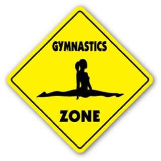 GYMNASTICS ZONE Sign novelty gift sport gym