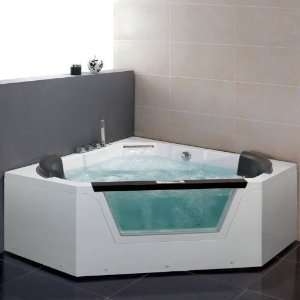  Ariel Bath AM156 Platinum 59L x 24H Whirlpool Bathtub in 