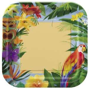  Tiki Tropics   Square Dinner Plates Party Accessory Toys & Games