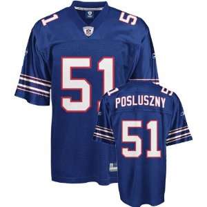 Paul Posluszny #51 Buffalo Bills Replica NFL Jersey Royal Blue Size 54 