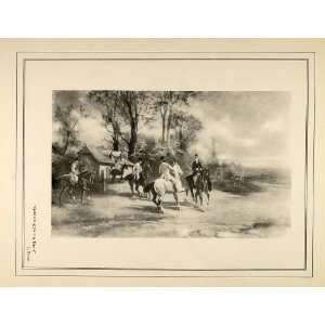  c1930 Print Paramount Gathering Hunt Fox L. Stone Horse 