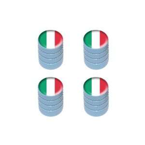  Italy Italian Flag   Tire Rim Valve Stem Caps   Light Blue 