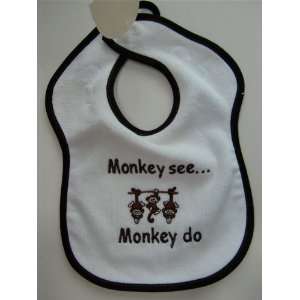  Monkey See Monkey Do  Bib 