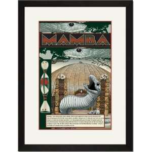  Black Framed/Matted Print 17x23, Mamba