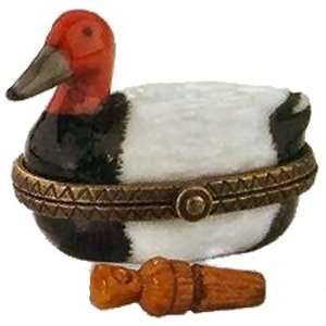  Porcelain Hinged Box (PHB)   Duck Decoy with Duck Call 