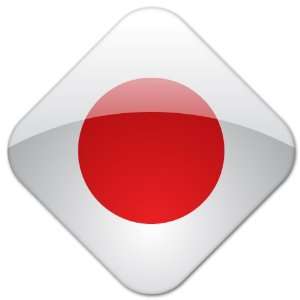  Japan Japanese Flag sticker 4 x 4 