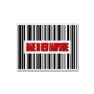  Made in New Hampshire Barcode   Window Bumper Stickers 