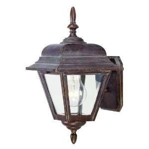   Outdoor Wall Light in Walnut Patina with Clear Beveled Glass glass