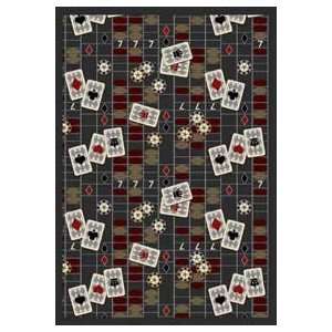 Joy Carpets Gaming and Entertainment Feeling Lucky 1509 Charcoal Kids 