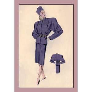  Smart Suit With Chalk Stripe 28x42 Giclee on Canvas