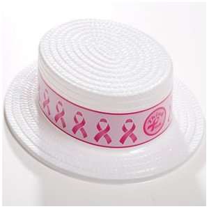  Breast Cancer Awareness White Skimmer Hat Toys & Games